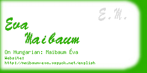 eva maibaum business card